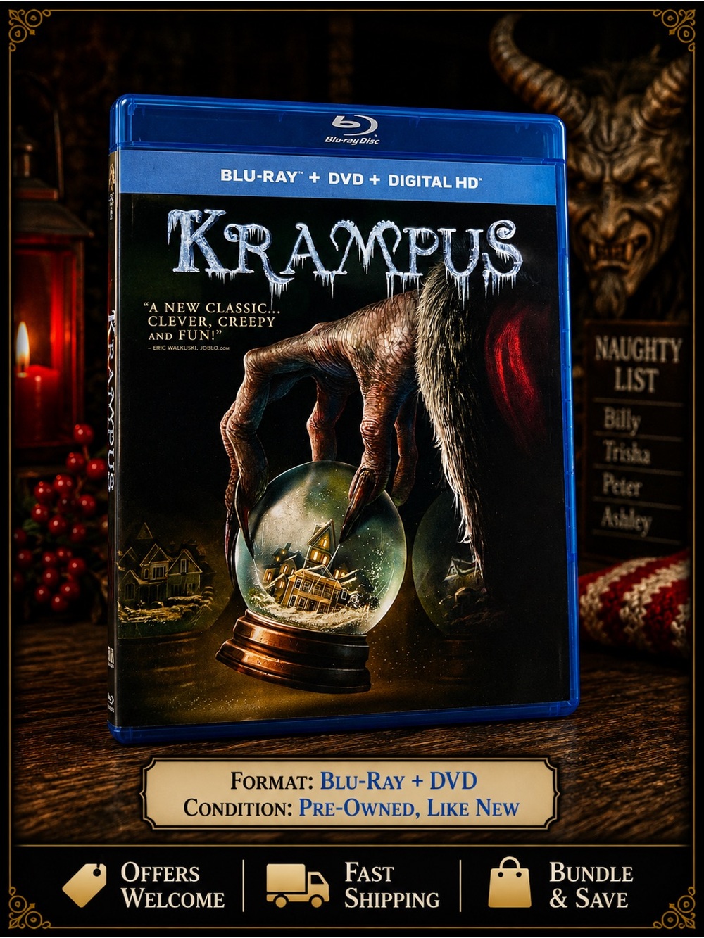 Krampus Blu-ray DVD Holiday Fantasy Collectible